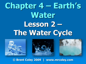 Lesson 2 - The Water Cycle