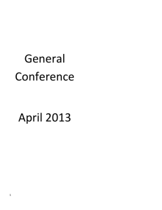 April 2013 General Conference Talks in verse format.