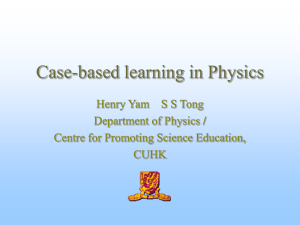 Case-based learning in Physics