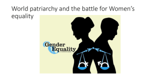 Male supremacy and the battle for Women*s equality