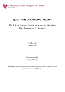 The Role of External Quality Assurance in Identifying Poor