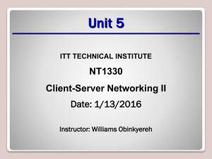 ITT TECHNICAL INSTITUTE NT1330 Client
