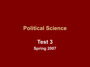 Political Science Test 3
