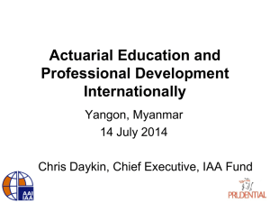 Actuarial Education and Professional Development CD (14.07.14)