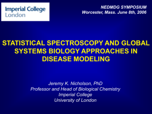 jeremy-nicholson - New England Drug Metabolism Discussion