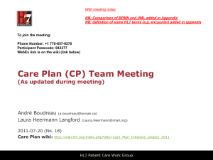 Care Plan (CP) Team Meeting