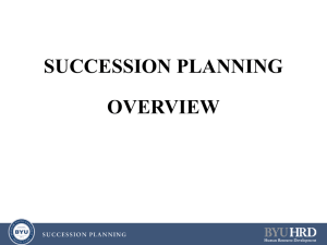 Succession Planning - Human Resource Development