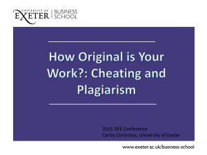 How original is your work? Cheating and