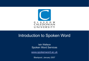 Introductions - Spoken Word Services