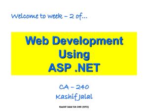 Web Development Using ASP .NET