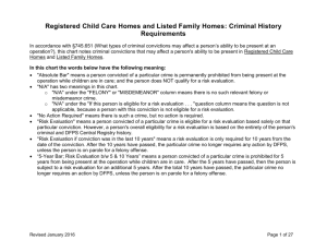 Registered Child Care Homes and Listed Family