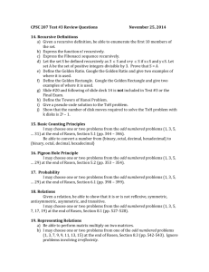 Test #3 Review Questions