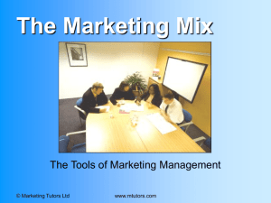 The Marketing Mix