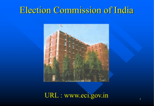 regarding ECI - Chief Electoral Officer