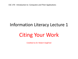 Info Literacy Citations