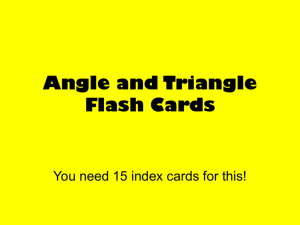 Angle Relationships Flash Cards
