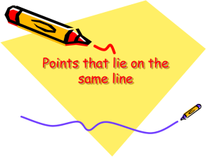 Points that lie on the same line