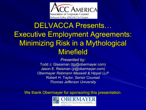 DELVACCA Presents… Executive Employment Agreements