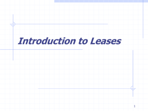 Overhead Set #9:Lease Terms