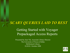 Scary Queries Laid to Rest - Wichita State University Libraries