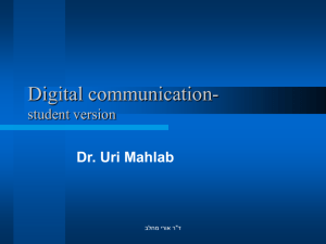 Digital Communication, an overview