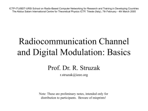 Radiocommunication Channel and Digital Modulation: Basics