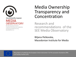 the presentation of the SEE Media Observatory