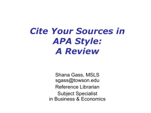 APA Review Slides