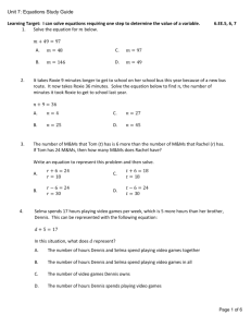 Equations Study Guide