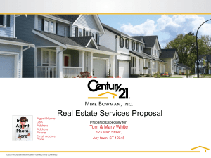 Presentation - Century 21 Mike Bowman, Inc.