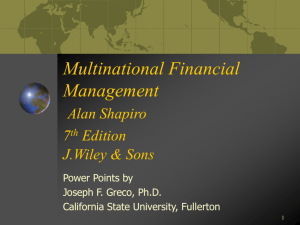 FOUNDATIONS OF MULTINATIONAL FINANCIAL MANAGEMENT