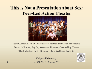 This is Not a Presentation about Sex: Peer