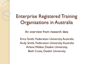 Enterprise Registered Training Organisations: What are some of the