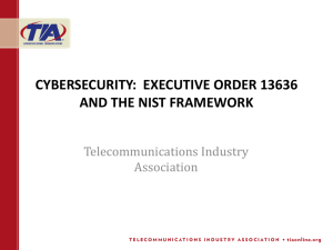 Framework Slides 2-20-14 - Telecommunications Industry