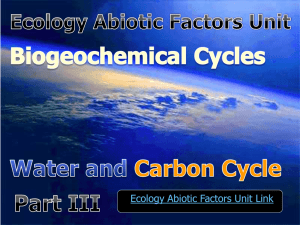 Part III: Water Cycle, Carbon Cycle