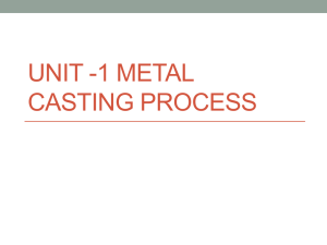 UNIT -1 METAL CASTING PROCESS