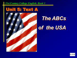 Unit 5: The ABC of the U.S.A