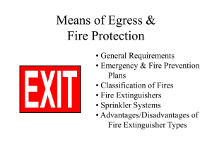Means of Egress & Fire Protection