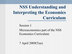 NSS Understanding and Interpreting the Economics Curriculum