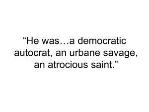 Andrew Jackson, populist “common man”
