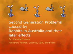 Second Generation Problems for Rabbits in Australia
