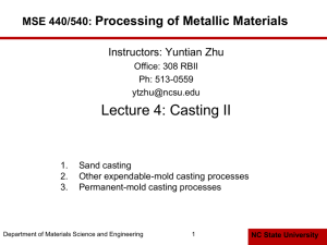 MSE 445: Ceramic Processing - Department of Materials Science