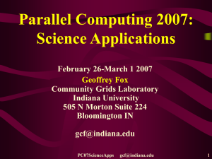 Parallel Computing 2007:Science Applications