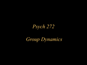 Psych 270 Group Dynamics