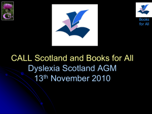 Books for All - Dyslexia Scotland