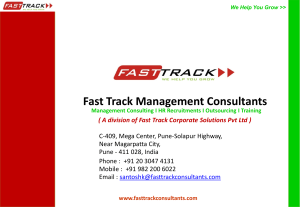 Corp Presentation - Fast Track Management Consultants, India