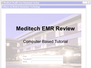 Meditech EMR / Open Chart