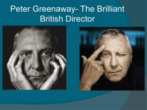 Mini-presentation on Peter Greenaway