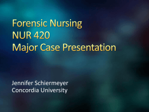 Forensic Nursing Final Project 420