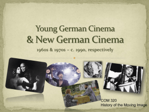 Young/New German Cinema PowerPoint